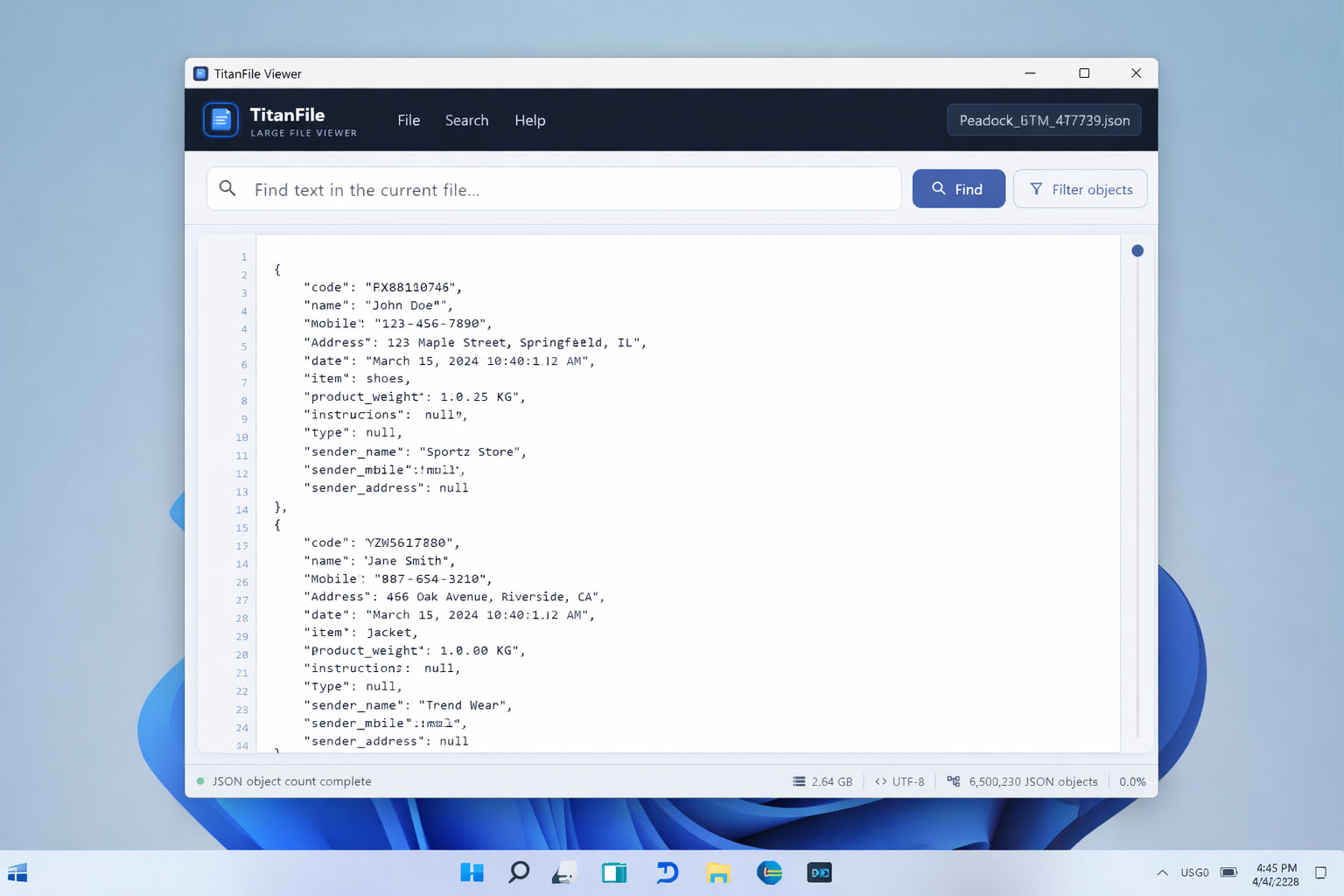 TitanFile Viewer on Windows 11